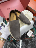 Лоферы Loro Piana вставка из кожи крокодила