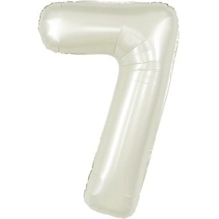 К Цифра 7 Белый песок Сатин (40''/102 см)