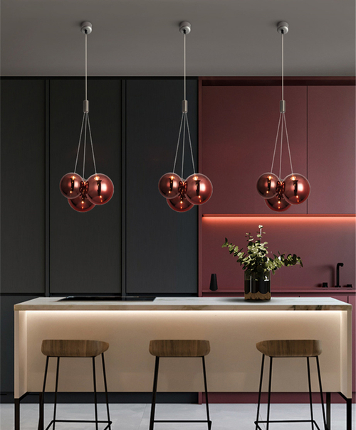 Подвесной светильник 19152P/3 rose gold