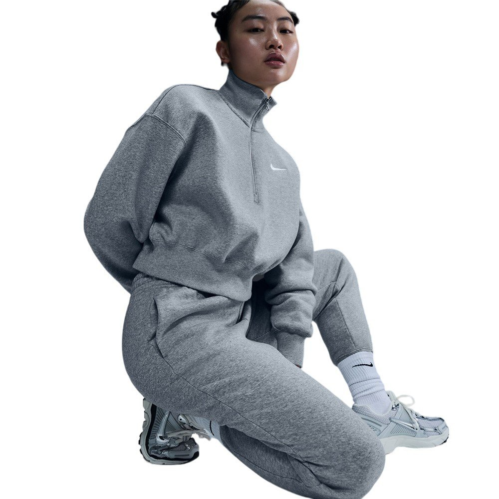 Баскетбольная женская толстовка Nike Sportswear Phoenix Fleece Sweatshirt Grey