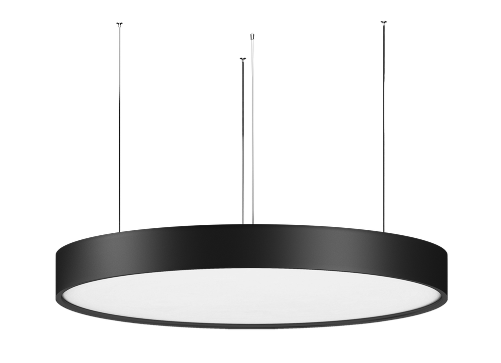 Подвесной светодиодный светильник,  96Ватт,  4000К,  D-800мм., черный