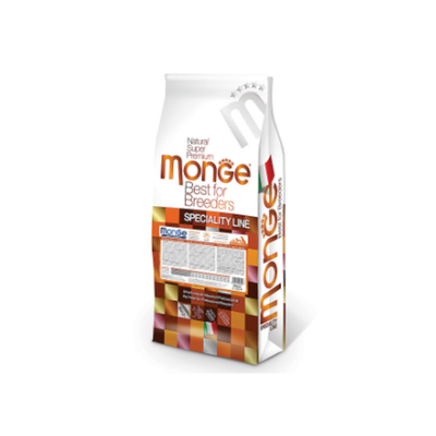 Сухой корм для взрослых собак всех пород с уткой, рисом и картофелем Monge Dog PFB Specialty Monoprotein 26/16 15кг