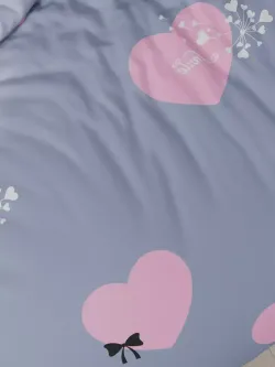 Наволочка комплект 2шт Полисатин Мечта "Loved" 50x70 см на молнии