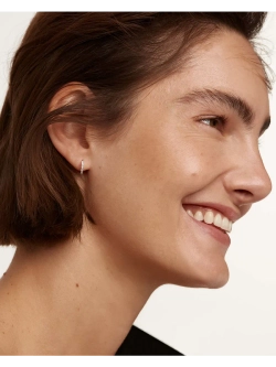 Серьги Eternity Mini Hoops Белое золото 750 пробы