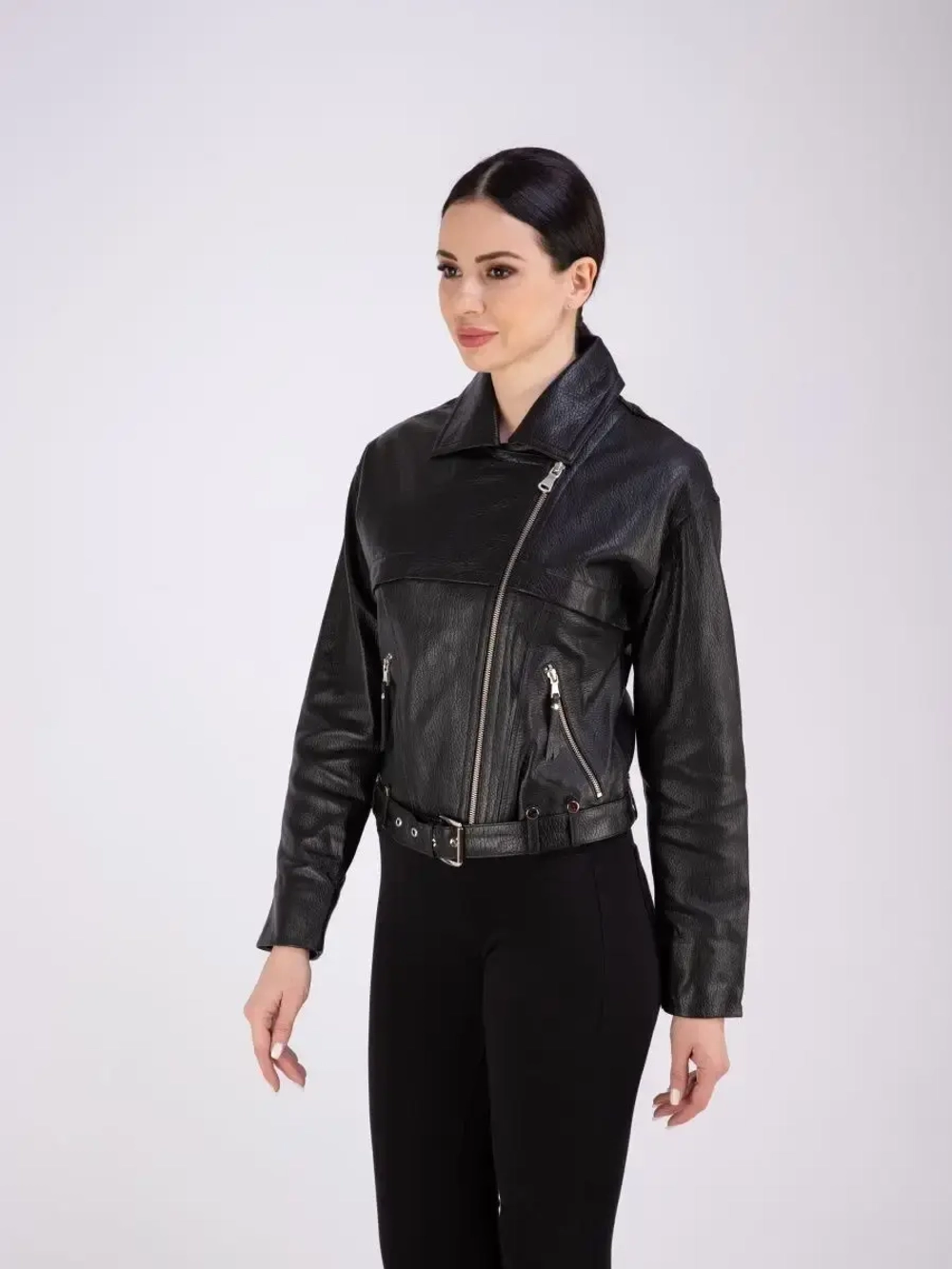 Кожаная куртка весна из натуральной кожи