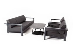 "Гранада" лаунж-зона из алюминия со столиком из HPL