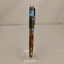 Ручка с колпачком расписная Parker "Рыжий Конь" в футляре