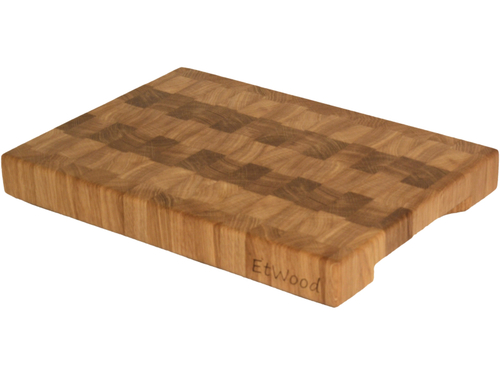Торцевая разделочная доска 35x25x4 см. дуб, арт. 066