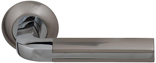 Ручка круг Фуаро LARGO RM SN/CP-3, цвет никель матовый/хром ЦАМ (гарантия - 12 месяцев)