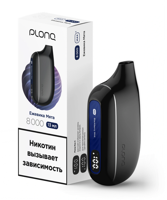 Одноразовый Pod Plonq Max Smart - Ежевика Мята (8000 затяжек)