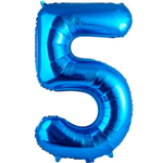 Шар фольгированный Цифра 5 105 см (Синий)