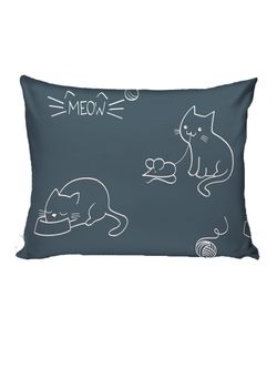 Постельное белье бязь Сказка "Котики" 1,5-сп Наволочка 50х70 см 1 шт Простынь на резинке 90x200 см Пододеяльник 145x215 см