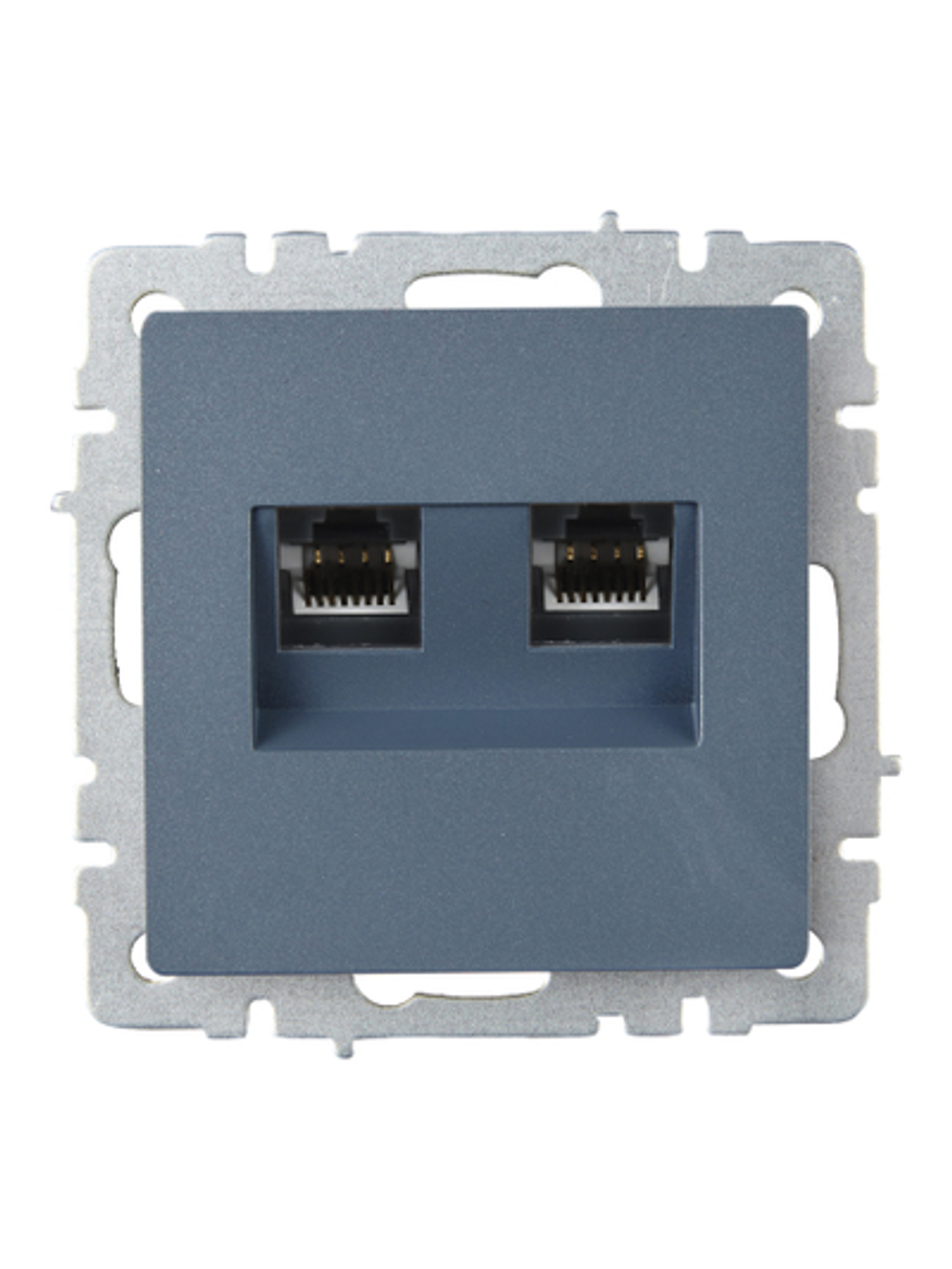 BRITE Розетка компьютерная двойная RJ45 кат.6 РК11-2-БрМ маренго IEK