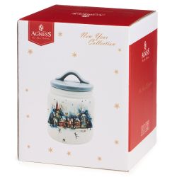 БАНКА AGNESS "С НОВЫМ ГОДОМ!" 10*14 СМ 500 МЛ