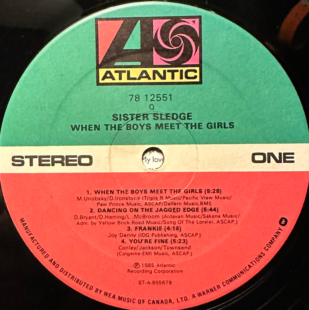 Sister Sledge - When The Boys Meet The Girls (Канада 1985г.)