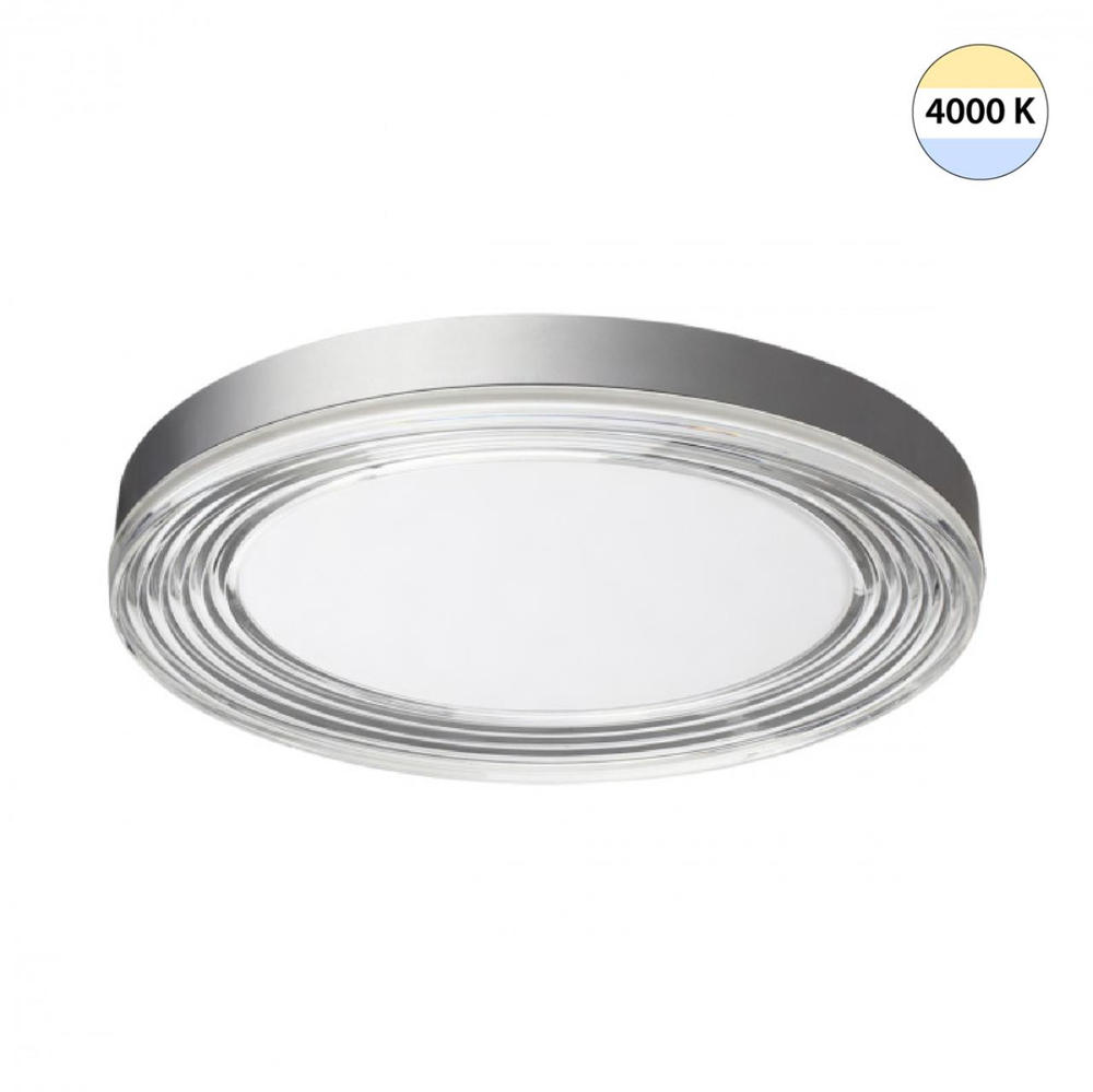7728/112L MITRA LED SN 541 Светильник металл/акрил/серебро/прозрачный LED 112Вт 4000K D500 IP20 INFINITA