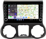 Магнитола для Jeep Wrangler 2014-2018 - Carmedia OL-1258-2 (кнопки и крутилки) Android 13, TS20, 6+128Гб, CarPlay, 4G SIM-слот