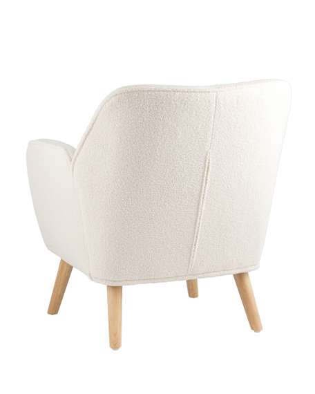 Кресло Richie, белая обивка тедди