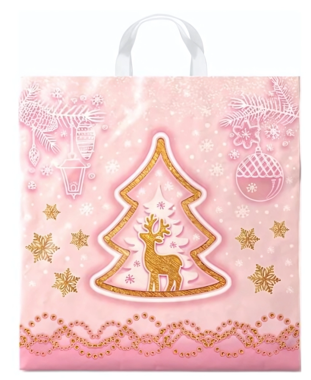 Пакет ПЭ с петлевой ручкой 40х42+6см (45) (Чудеса) НГ Интерпак (х25/500)