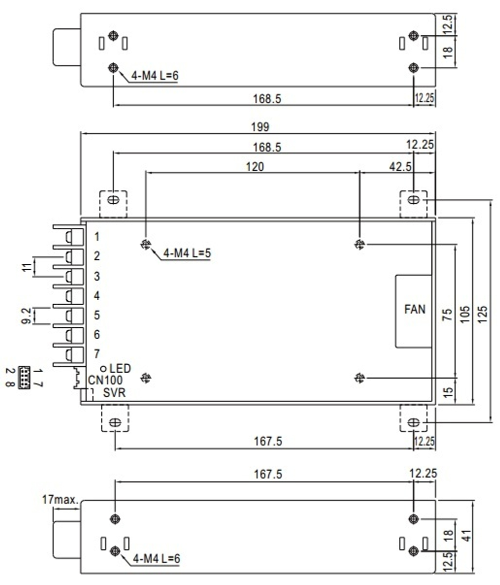 Преобразователь AC-DC сетевой Mean Well HRPG-300-48