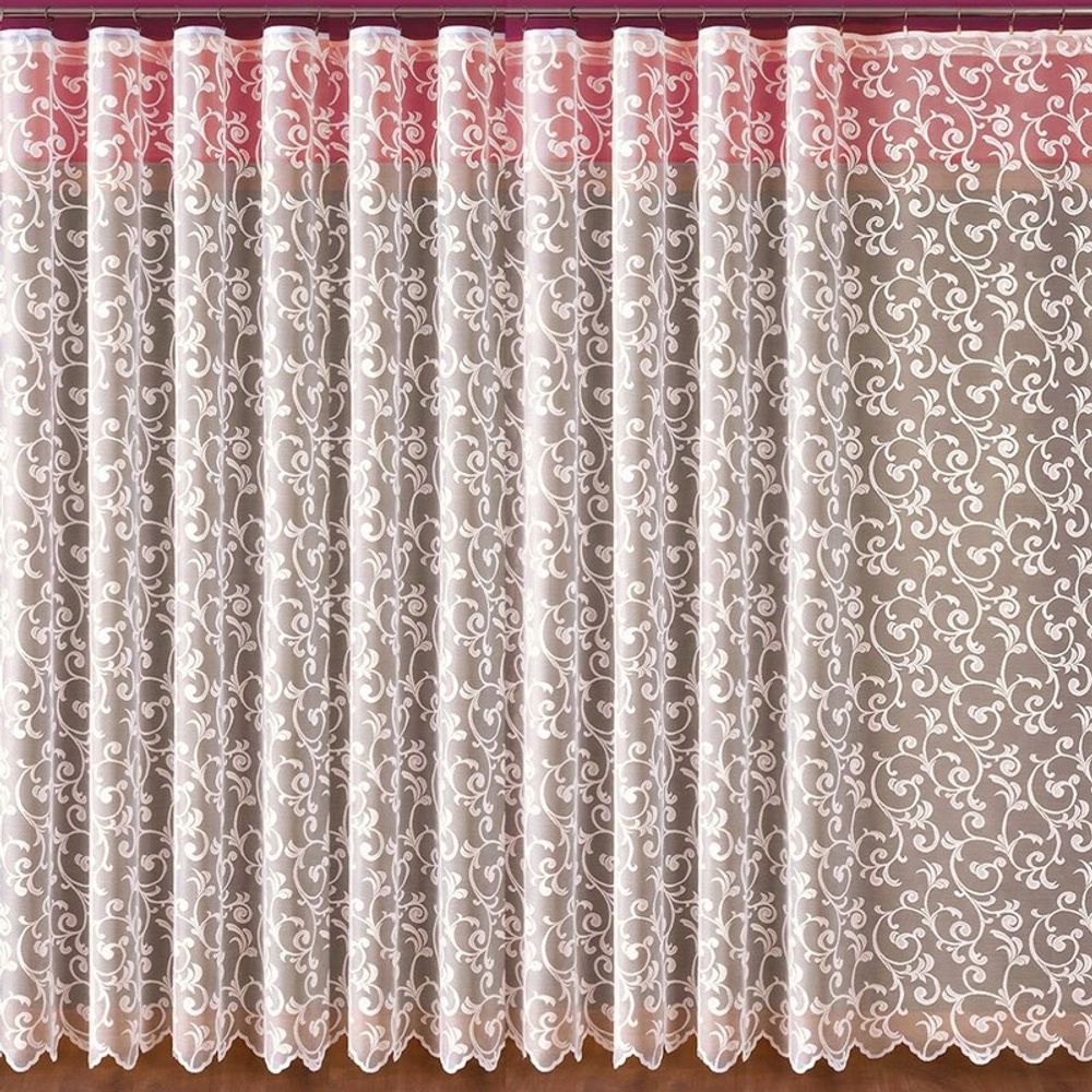 Занавеска "Ф. ЗАВИТКИ" на шторной ленте, цвет кремовый, Польша.