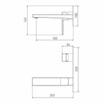 Смеситель 35k MIXLINE ML42-082 "Pure" встраиваемый