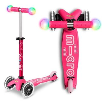 Самокат Mini Micro Deluxe Magic LED - розовый