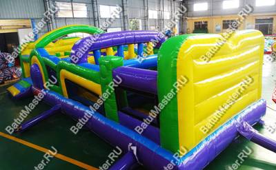 Надувной батут "Длинная полоса препятствий" 10*4*3 м