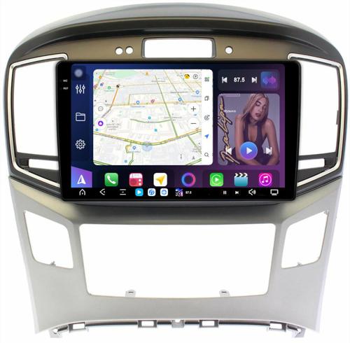 Магнитола для Hyundai H1, Grand Starex 2015-2022 (ШГУ монохром, авто с часами) - FarCar S500-TS20 монитор 9.5" 2K QLED на Android 14, Быстрейшая, CarPlay, 4G SIM-слот