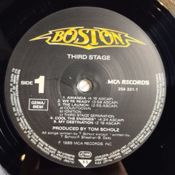 Винтажная виниловая пластинка LP Boston Third Stage (Germany 1986)
