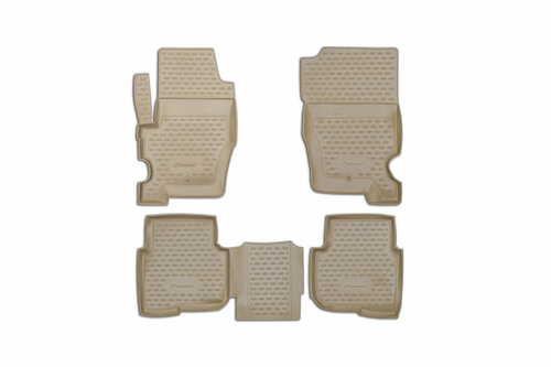 Коврики в салон для LAND ROVER Discovery 4, 2010-2014, 4 шт. (полиуретан, бежевый) NLC.28.05.212H