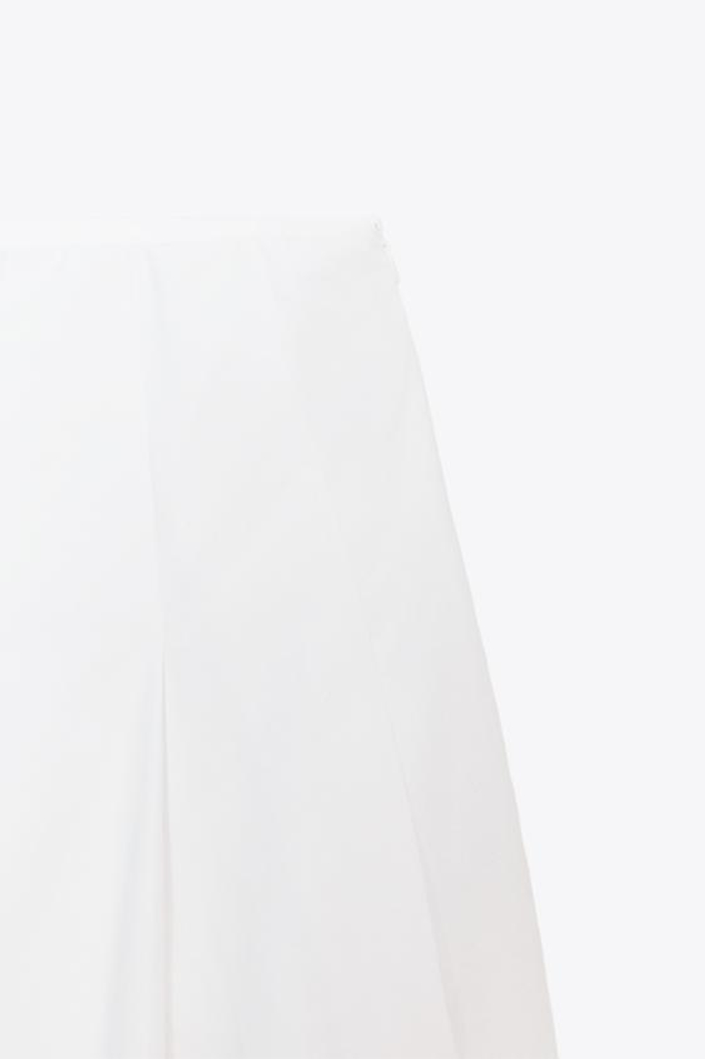 ZARA ЮБКА МИДИ СО СКЛАДКАМИ, БЕЛЫЙ