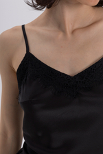 Платье комбинация черный