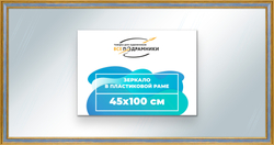 Зеркало настенное в раме 45x100