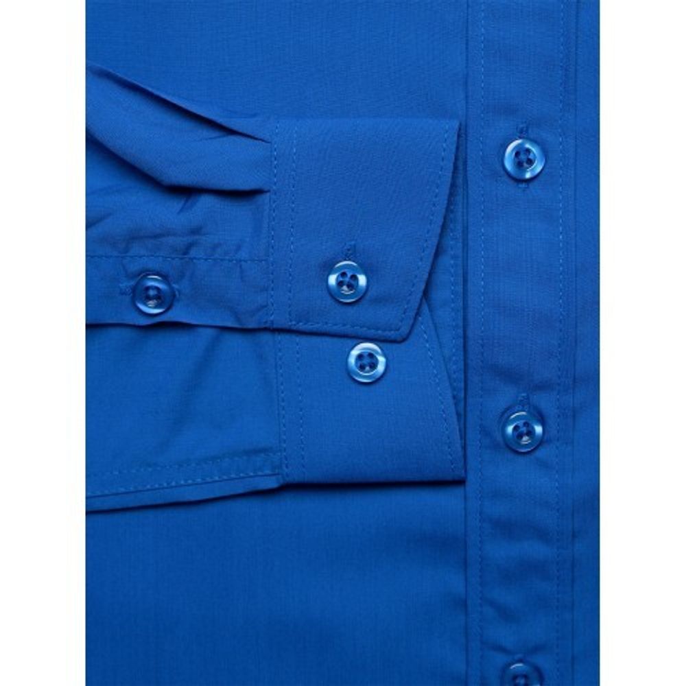 Синяя однотонная рубашка TSAREVICH, 60% вискоза
