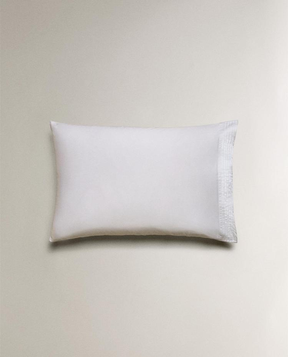 ZARA HOME (400 НИТЕЙ) НАВОЛОЧКА ИЗ ПЛОТНОГО САТИНА, БЕЛЫЙ