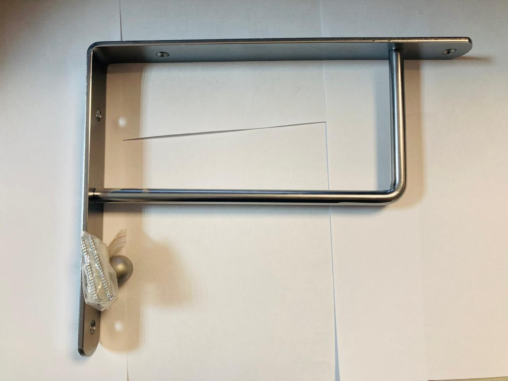 Полкодержатель-консоль KH-001, 222х222x4 мм, матовый хром