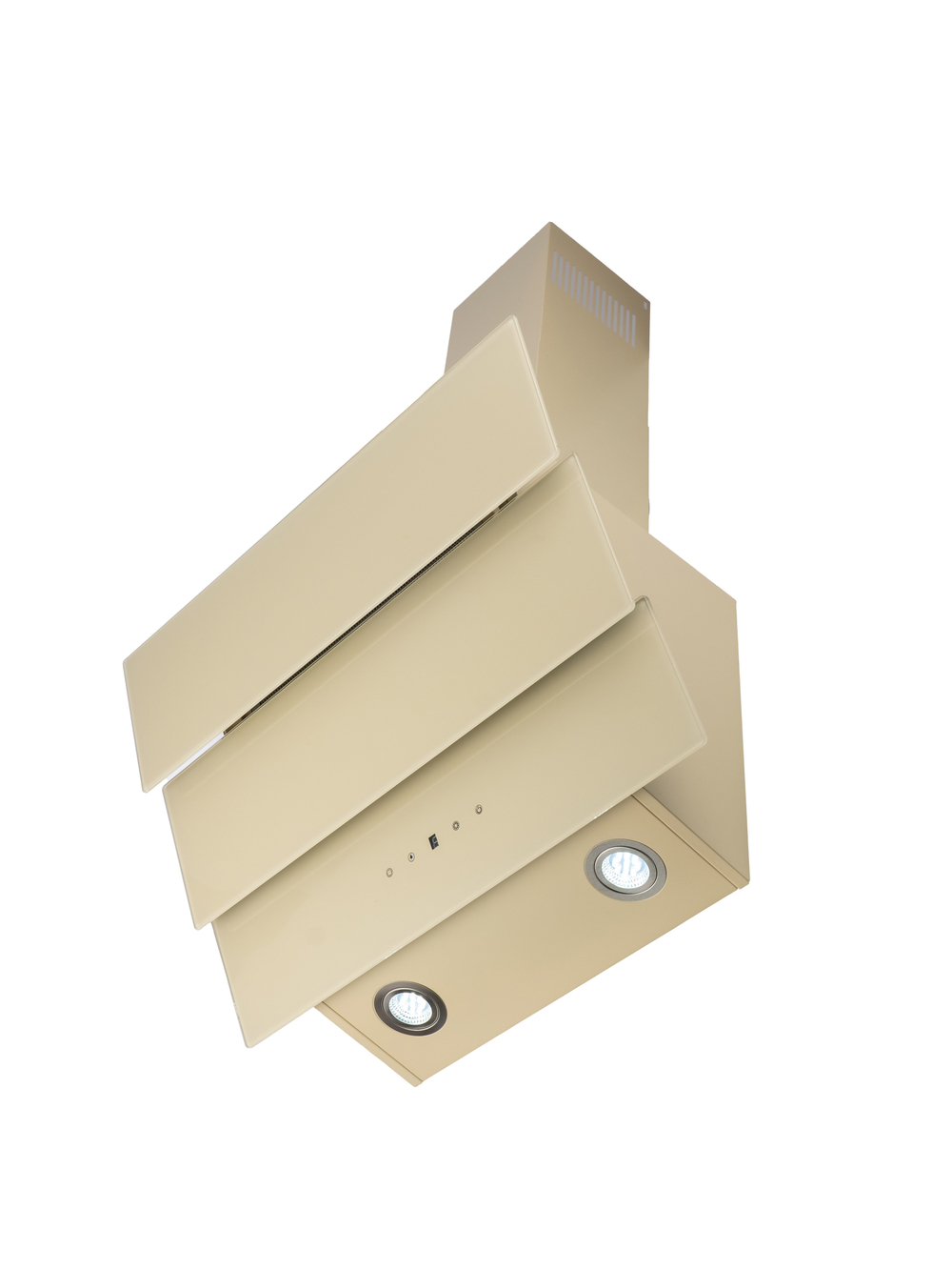 Вытяжка кухонная MACBI MТG60TL (IVORY) бежевый, D150мм, 1100м3/ч, наклонная, мотор 230Ватт, стекло 60см, сенсорное управл.