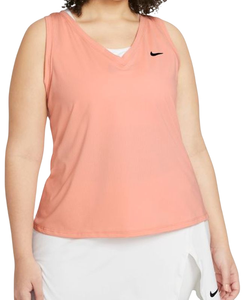 Женский топ теннисный Nike Court Dri-Fit Victory Tank Plus Line W - Оранжевый