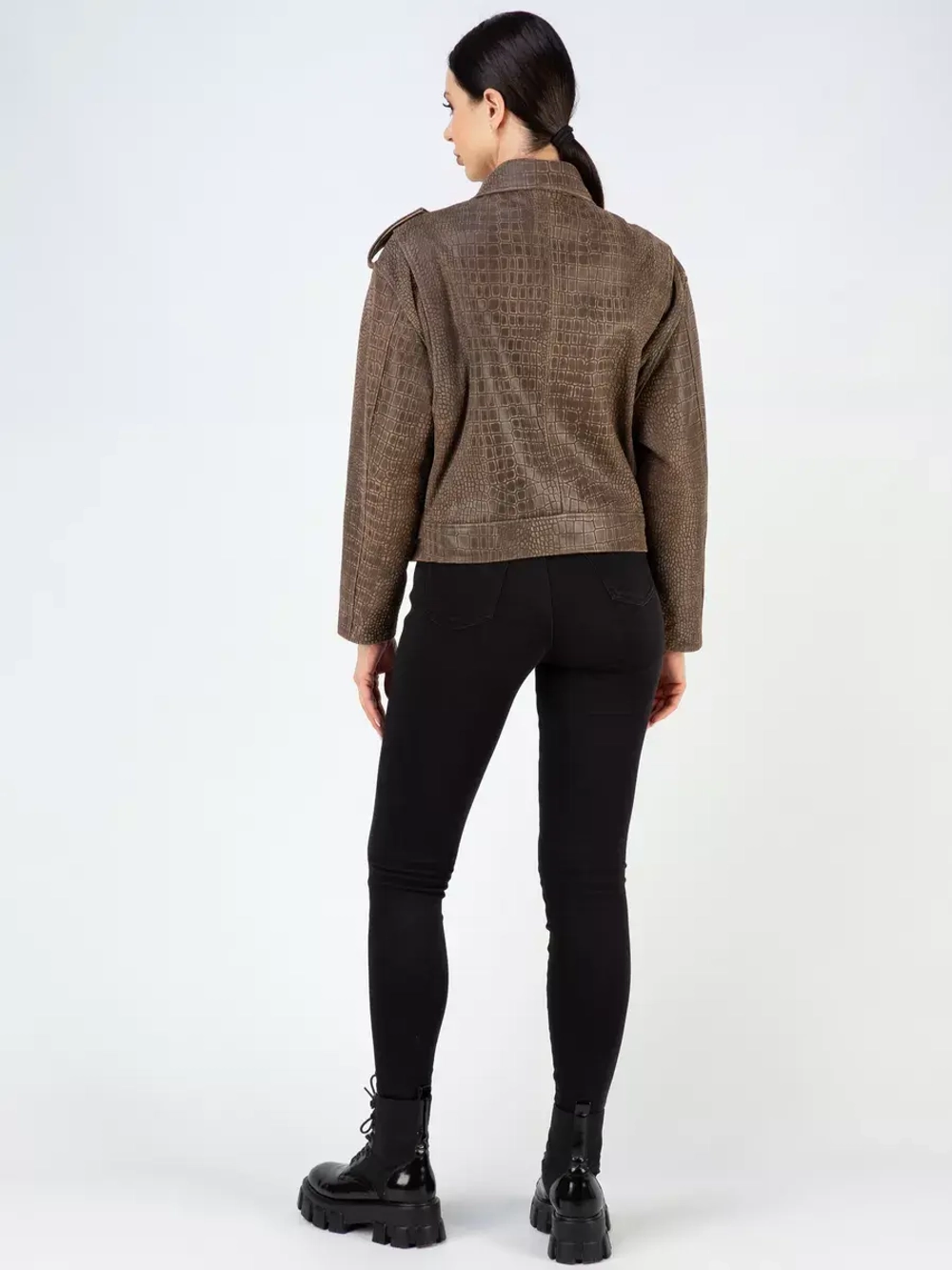 Куртка кожаная натуральная косуха оверсайз