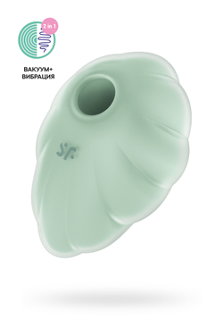 Вакуумный стимулятор клитора Satisfyer Cloud Dancer, силикон, зеленый