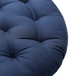 Подушка на стул круглая из хлопка темно-синего цвета из коллекции essential, 35 см