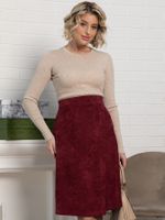 Юбка вельветовая Эрис (бургунди) Ю15193-25М LT Collection