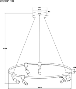 Подвесной светильник Arte Lamp A2186SP-1BK