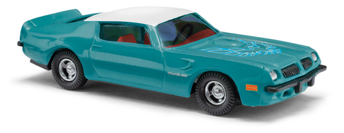 Автомобиль Pontiac TransAm, темно-бирюзовый/белый (H0, 1:87)