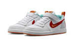 Middle-aged children's Nike Court Borough non-slip shock absorption wear-resistant low-top sneakers beige orange