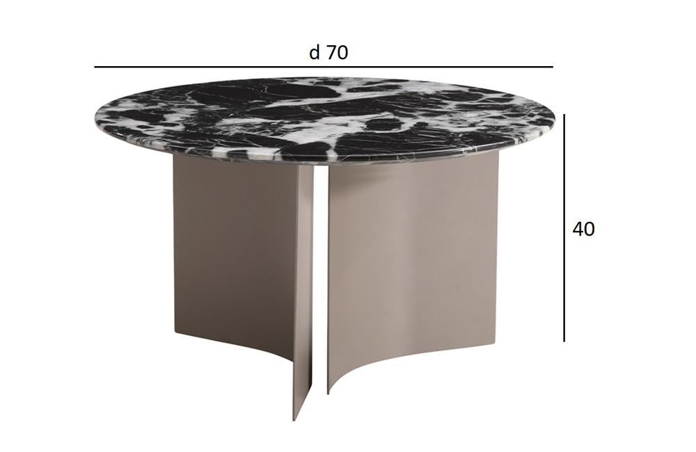 Стол журнальный Garda Decor Garda Decor черный d70*40 см