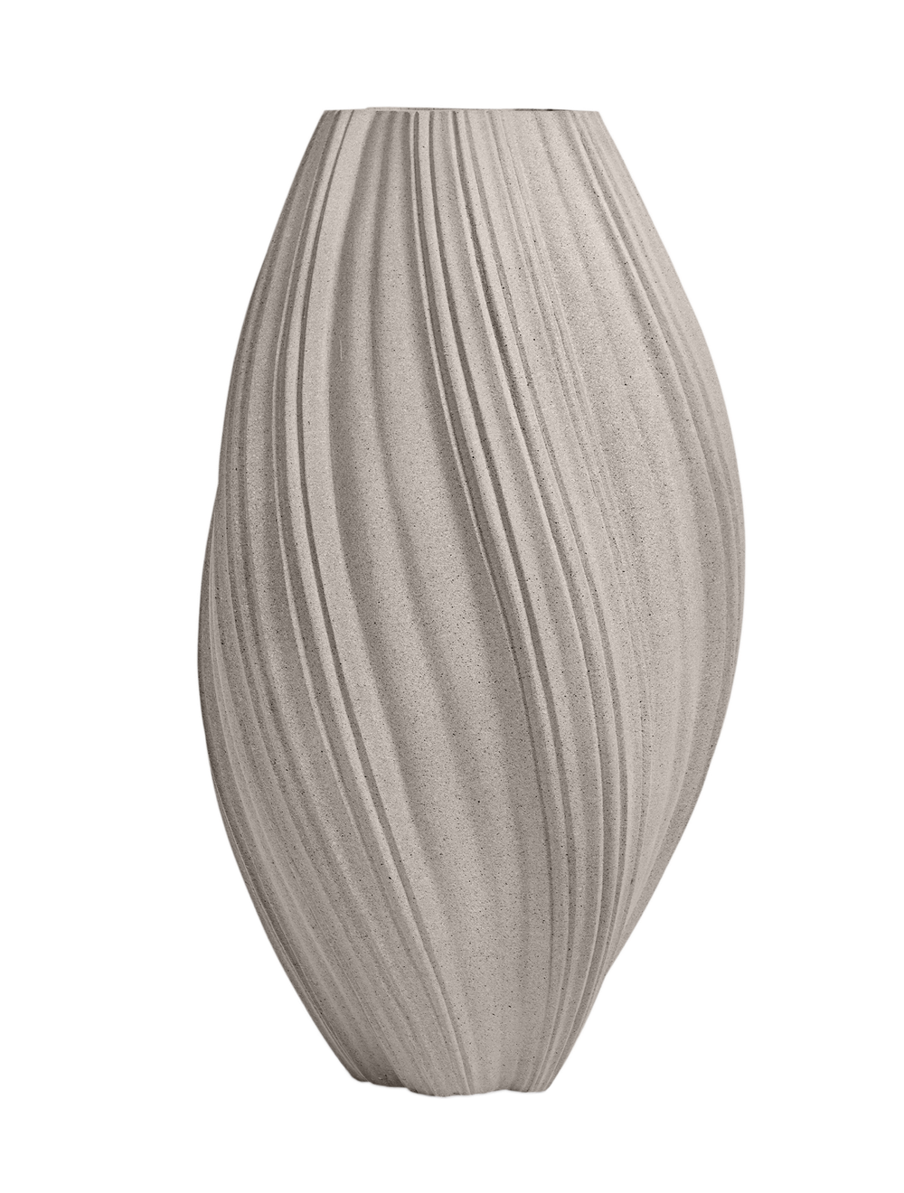 Кашпо-ваза TREEZ Effectory Dune Высокая дизайн-ваза Белый песок д-30 см, в-52 см 1/1