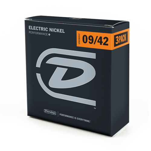 Dunlop 3PDEN0942 Electric Nickel Performance+ 3Pack