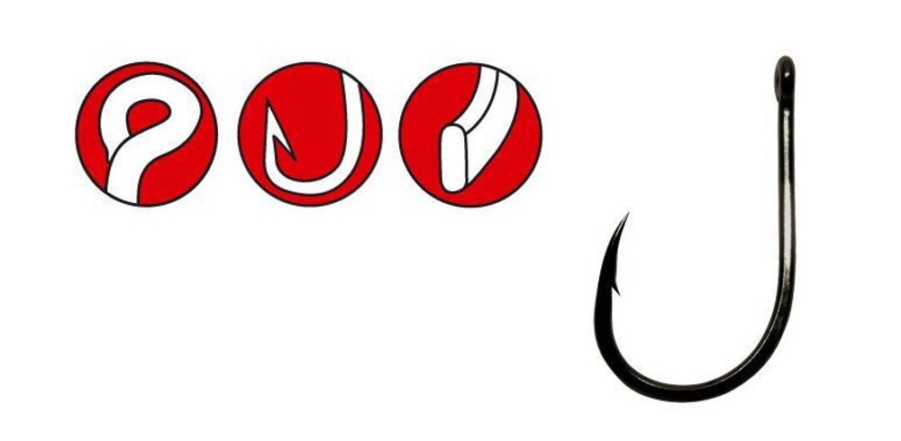 Крючок Gamakatsu Power Carp Ring Eye NSB Black №14